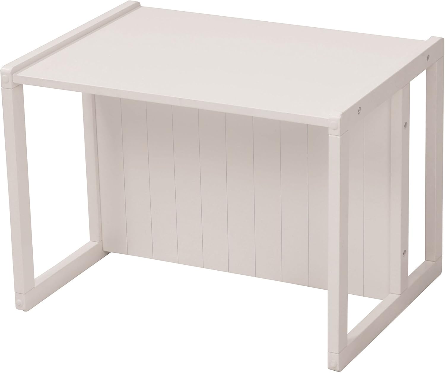 roba - Ensemble table enfant 3 hauteurs réversible, blanc, style campagne