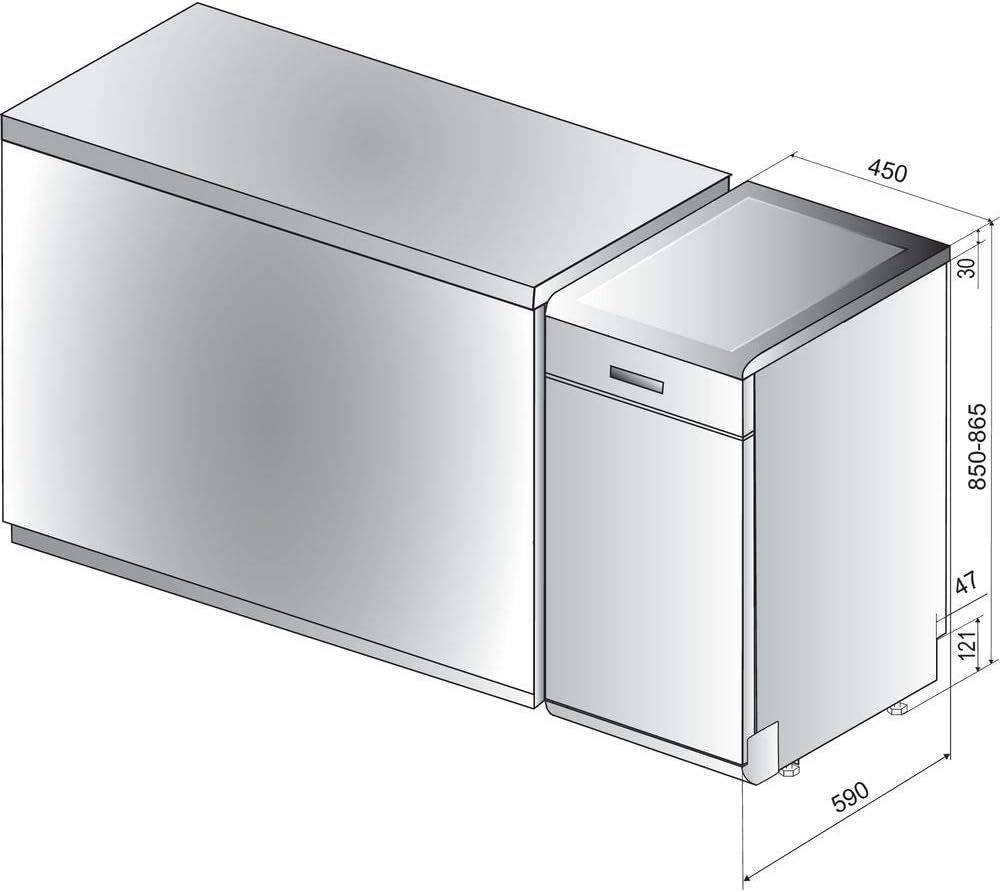 Hotpoint - Lave-vaisselle compact 45 cm, 10 couverts, A++, tactile - HSFC 3T127 C