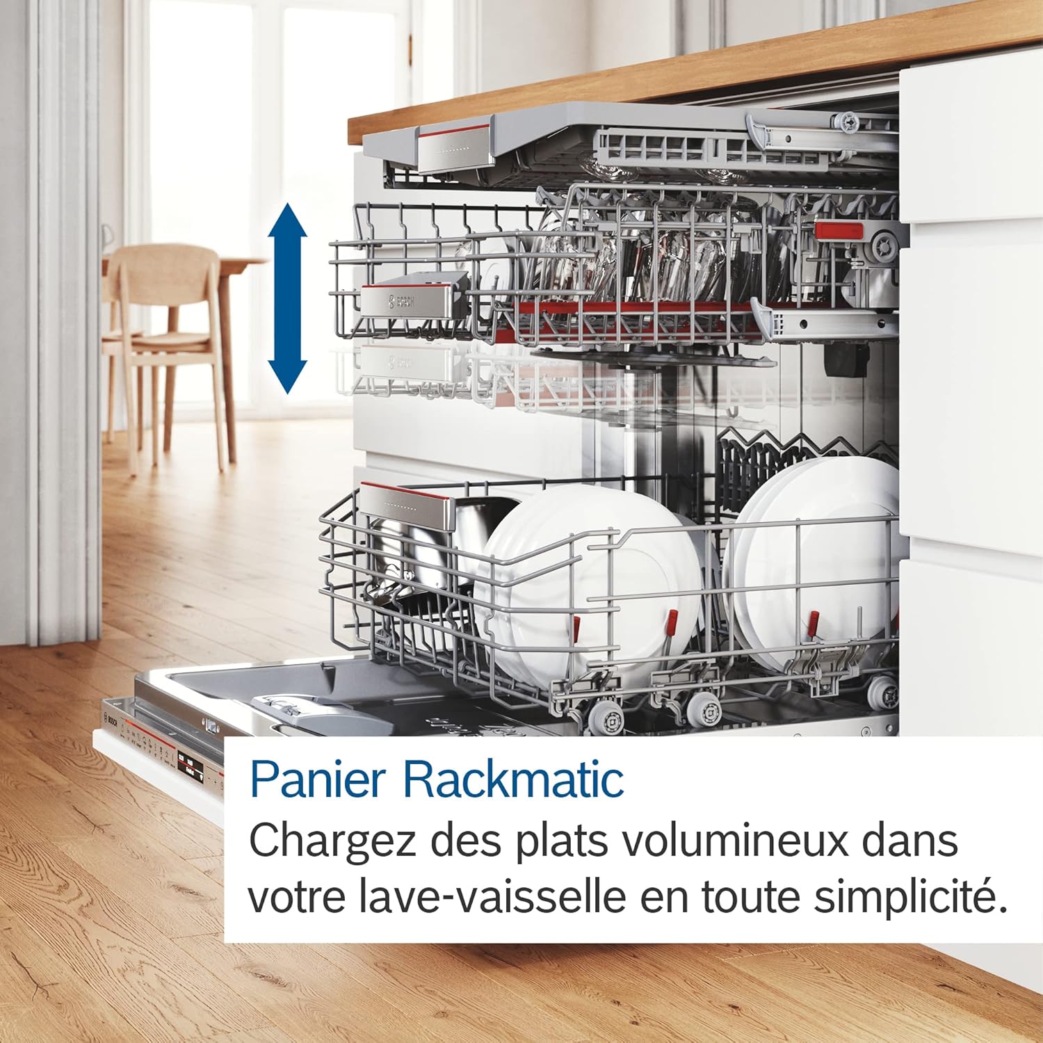 Bosch - Série 4 60cm, 12 couverts, silencieux, Home Connect
