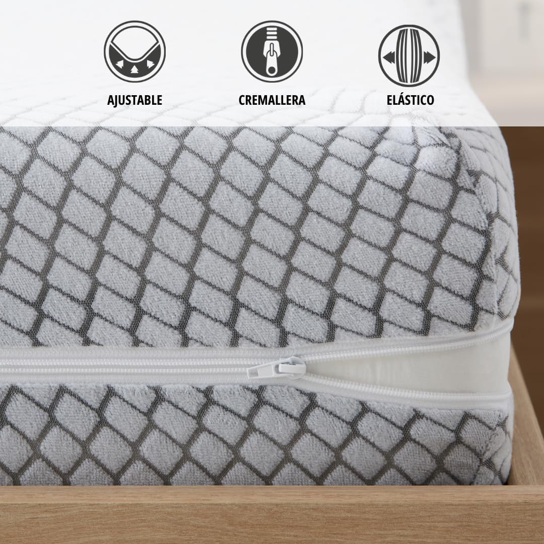 Degrees Home - Teide - 180 cm - housse matelas zip, anti-acariens, lavable