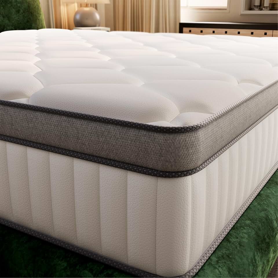 TXO - Matelas hybride 7 zones - 160x200x25 cm, soutien moyen, Oeko-Tex