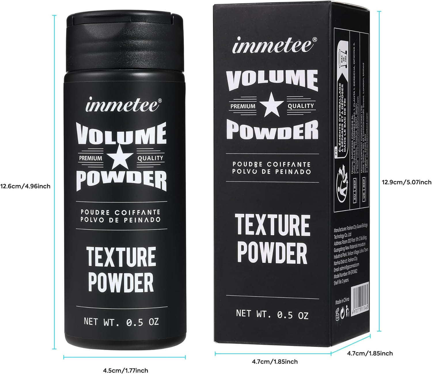 immetee - Poudre Volumisante Cheveux 2pc - volume racines, tenue longue durée