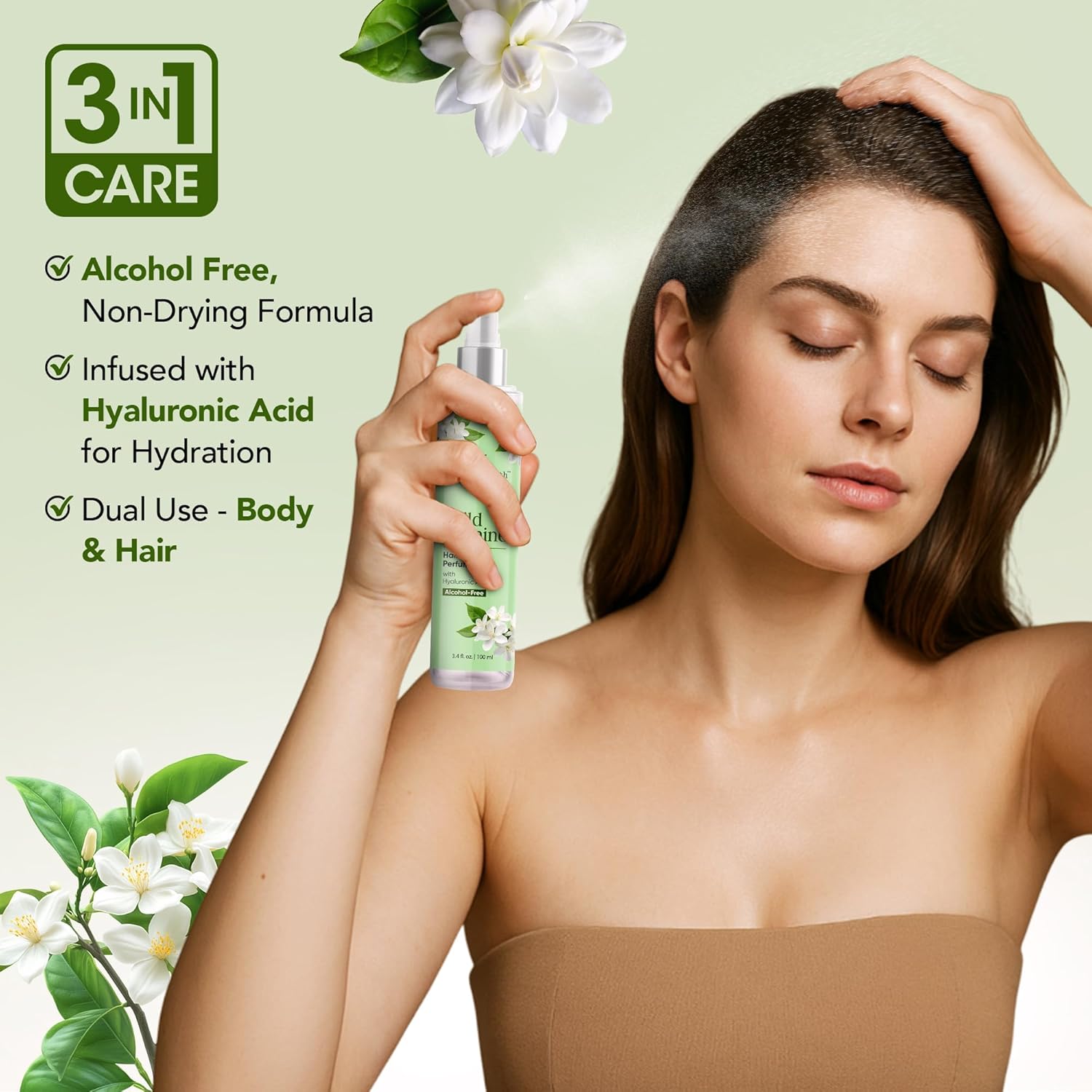 Botanic Hearth - Brume jasmin 100ml - cheveux et corps, longue durée