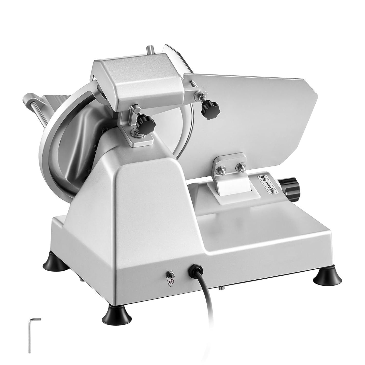 VEVOR - trancheuse à viande 180W - lame 65Mn 0-10mm, électrique