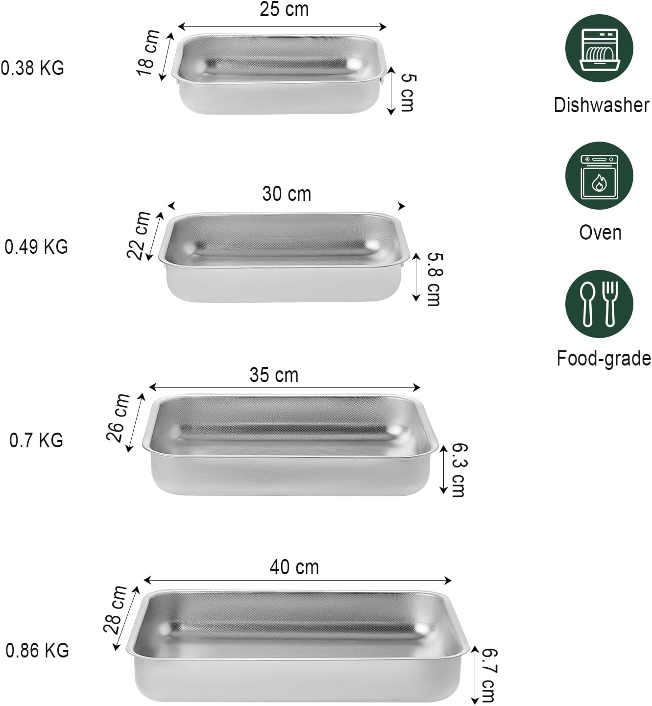 ROSSETTO - plat inox nid d'abeille - 40cm - poignées pratiques