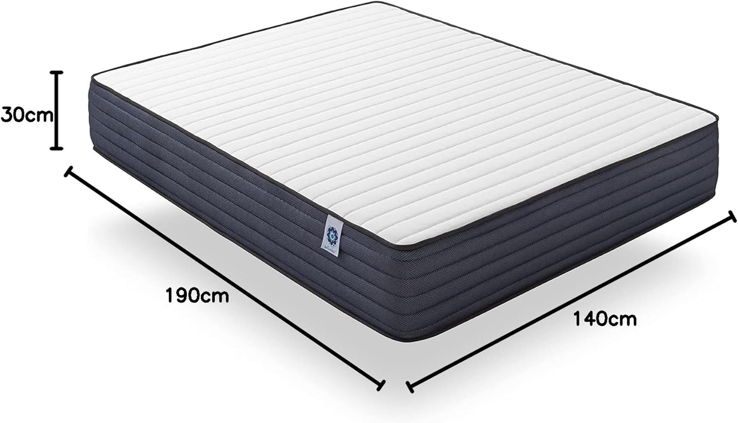 NATURALEX - PerfectSleep - 140x190 cm - mousse mémoire, latex, 30cm, ferme, réversible