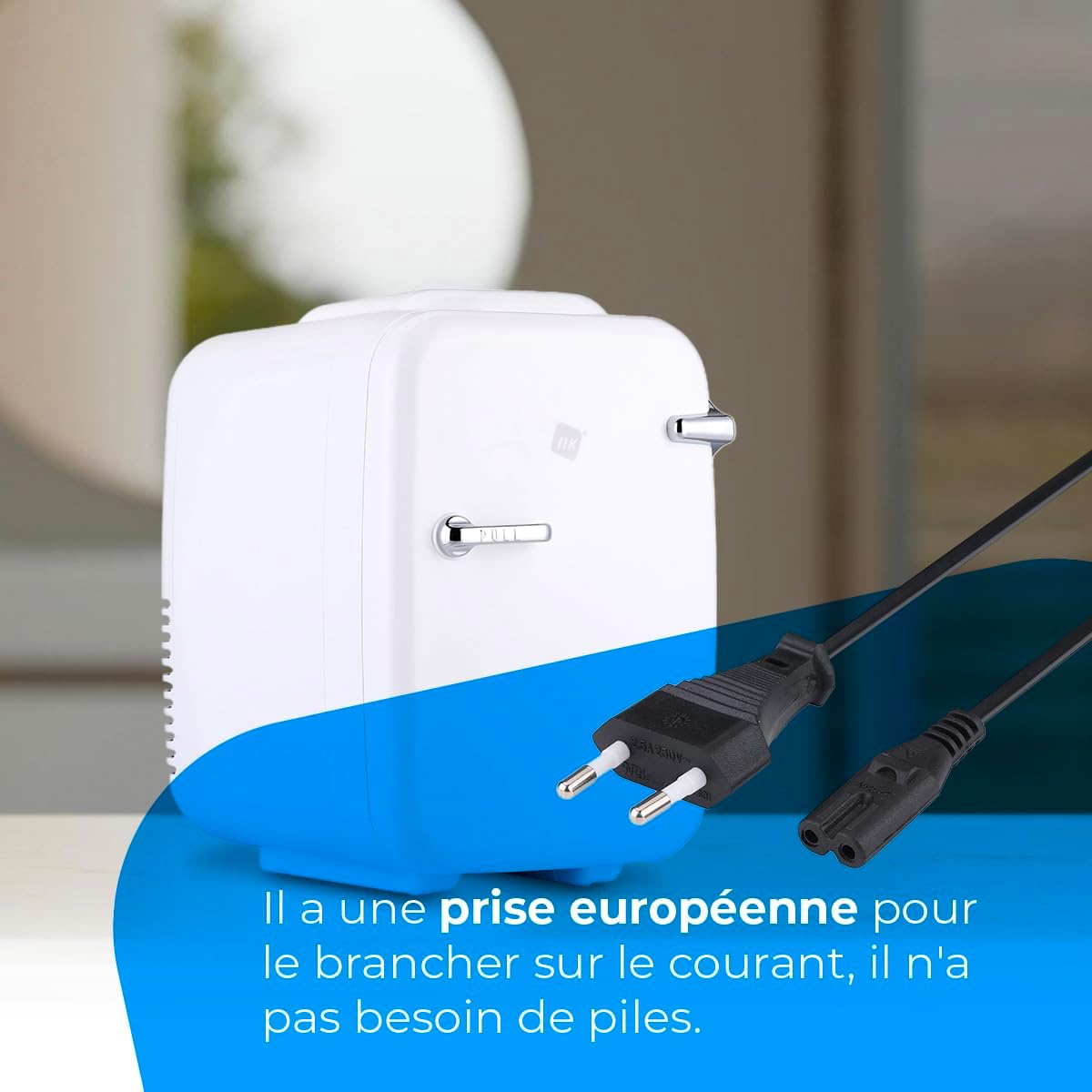 NK - mini réfrigérateur 4L - 12V/220V - froid/chaud, compact