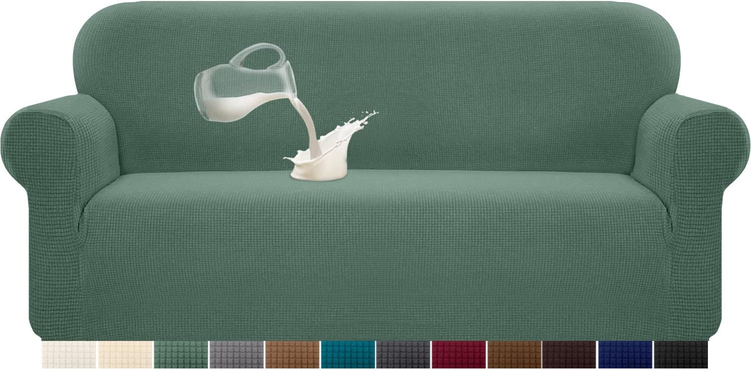 Granbest - Housse de canapé imperméable 3 places - élastique, durable, couleur vert matcha