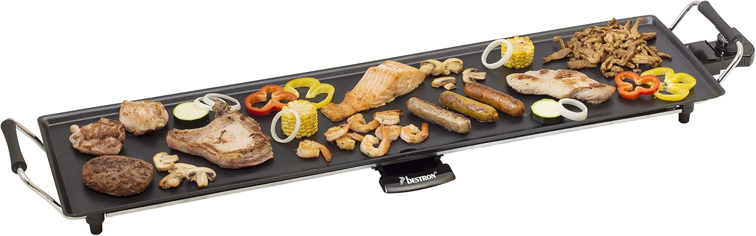 Bestron - Plancha XXL - surface extra longue - antiadhésif, 8 pers