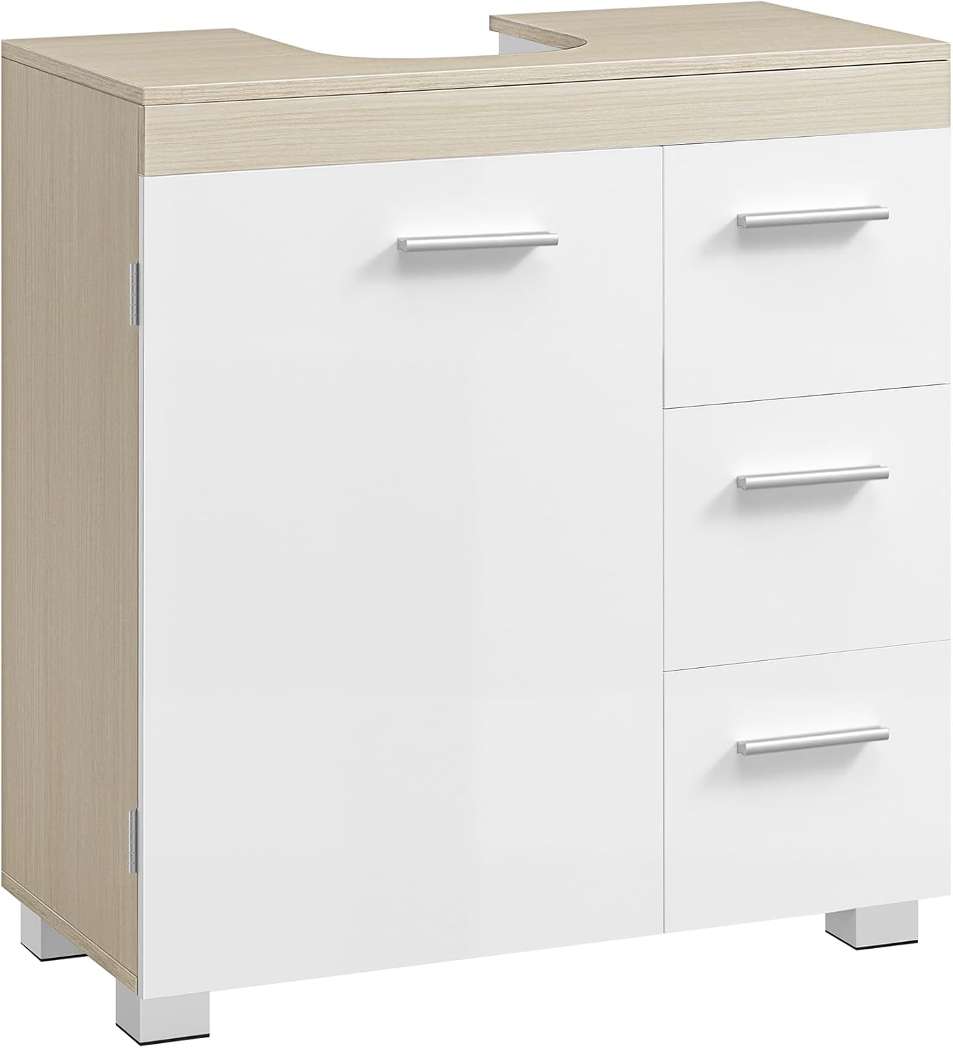 VASAGLE - meuble sous lavabo série BBK514LL01 - 30x60x64 cm, 3 tiroirs, 2 compartiments