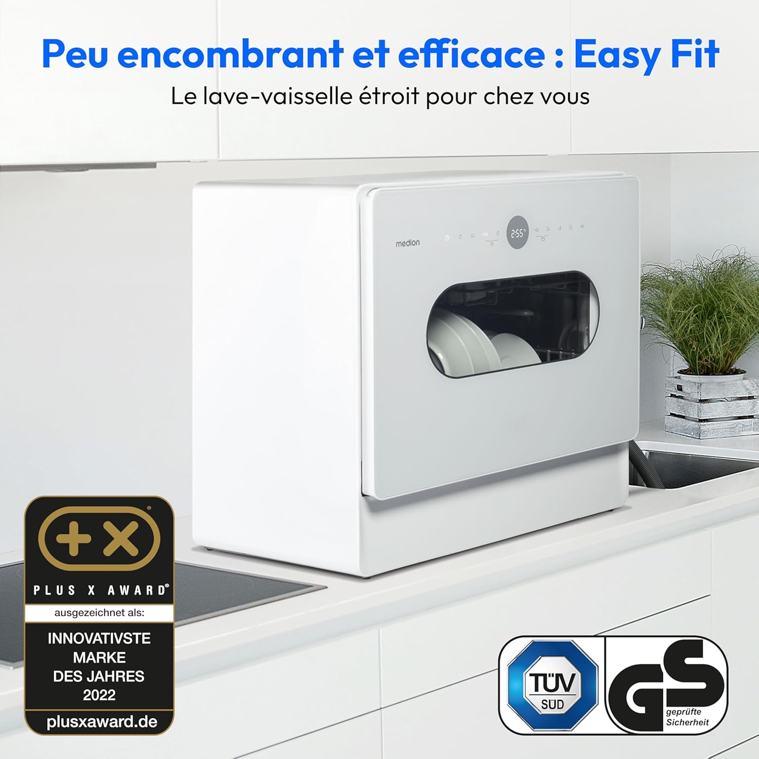 Medion - compact, 5 couverts, 7 programmes