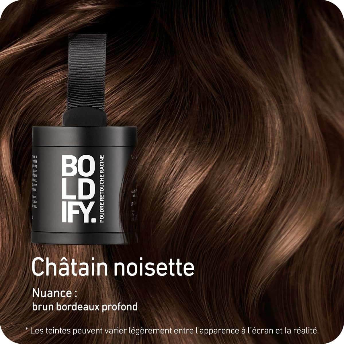 Boldify - poudre retouche racines 10g - couvre gris, effet naturel