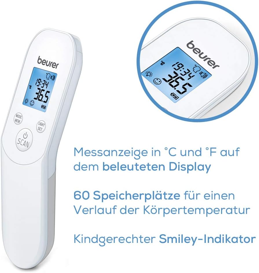 Beurer - FT 85 - thermomètre sans contact - mesure frontale rapide