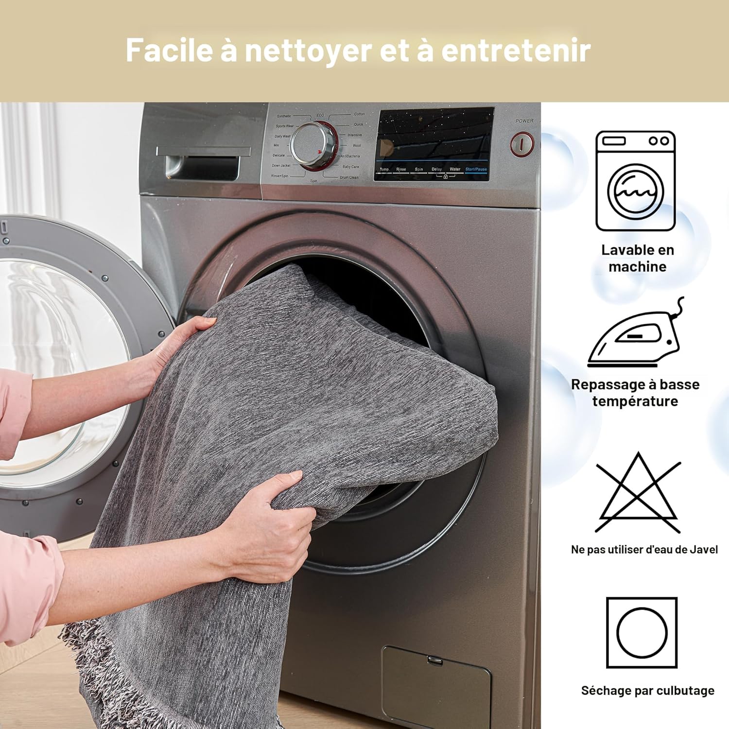 MYSKY HOME - housse canapé - 230x300cm - anti-rayures, protection animaux