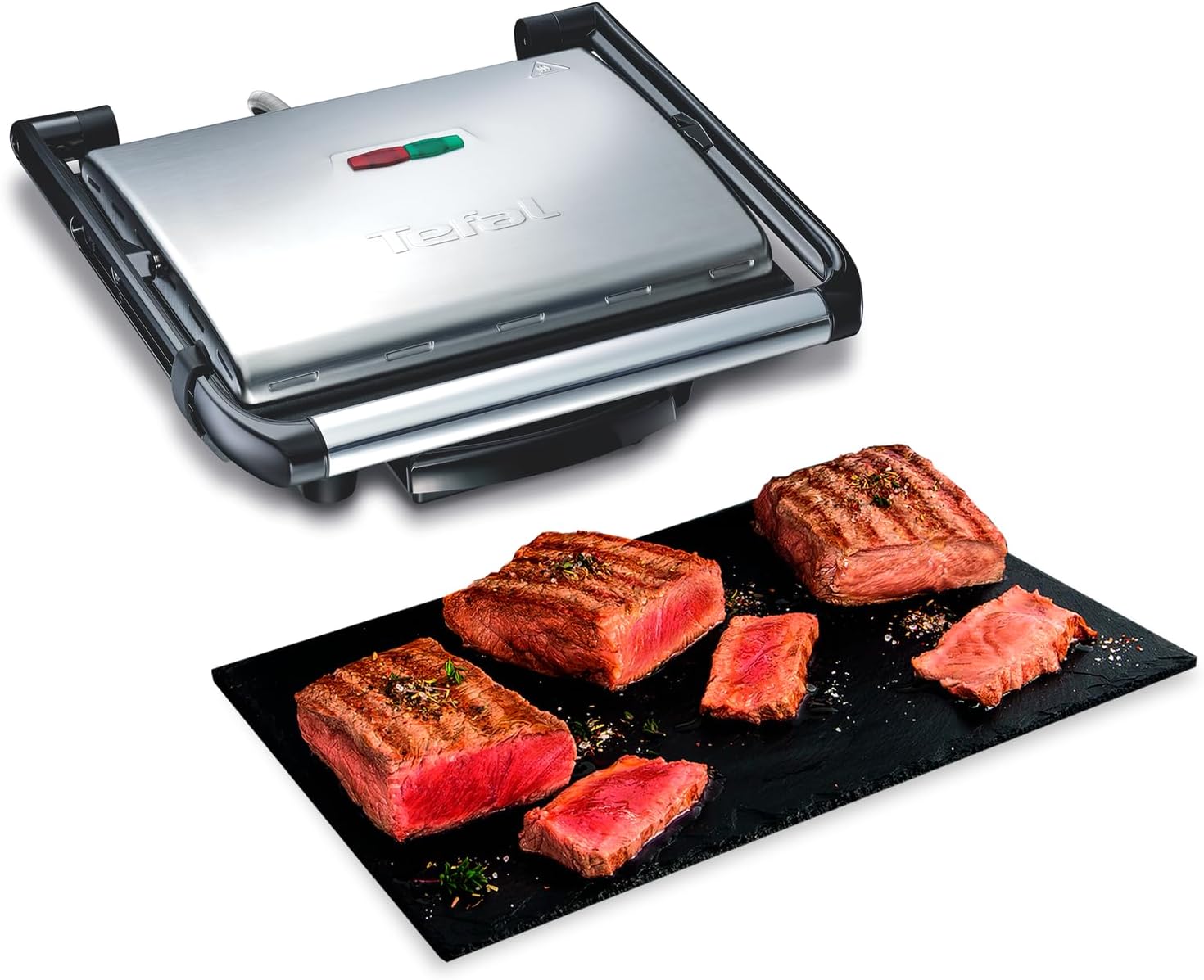 Tefal - GC241D12 - gril viande multifonction, 2000W, rangement vertical, noir/argent