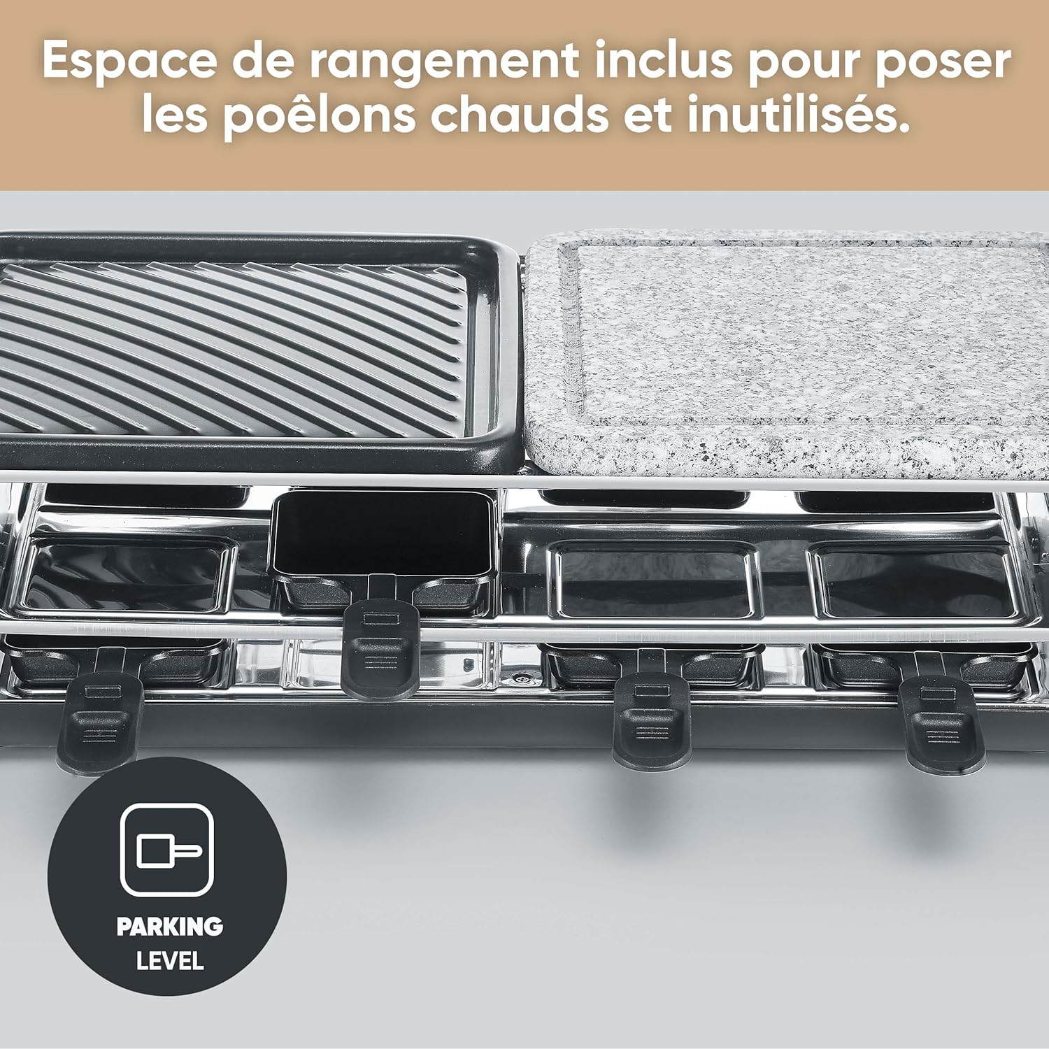Severin - raclette 8 pers, pierre naturelle, céramique, thermostat - RG 2366