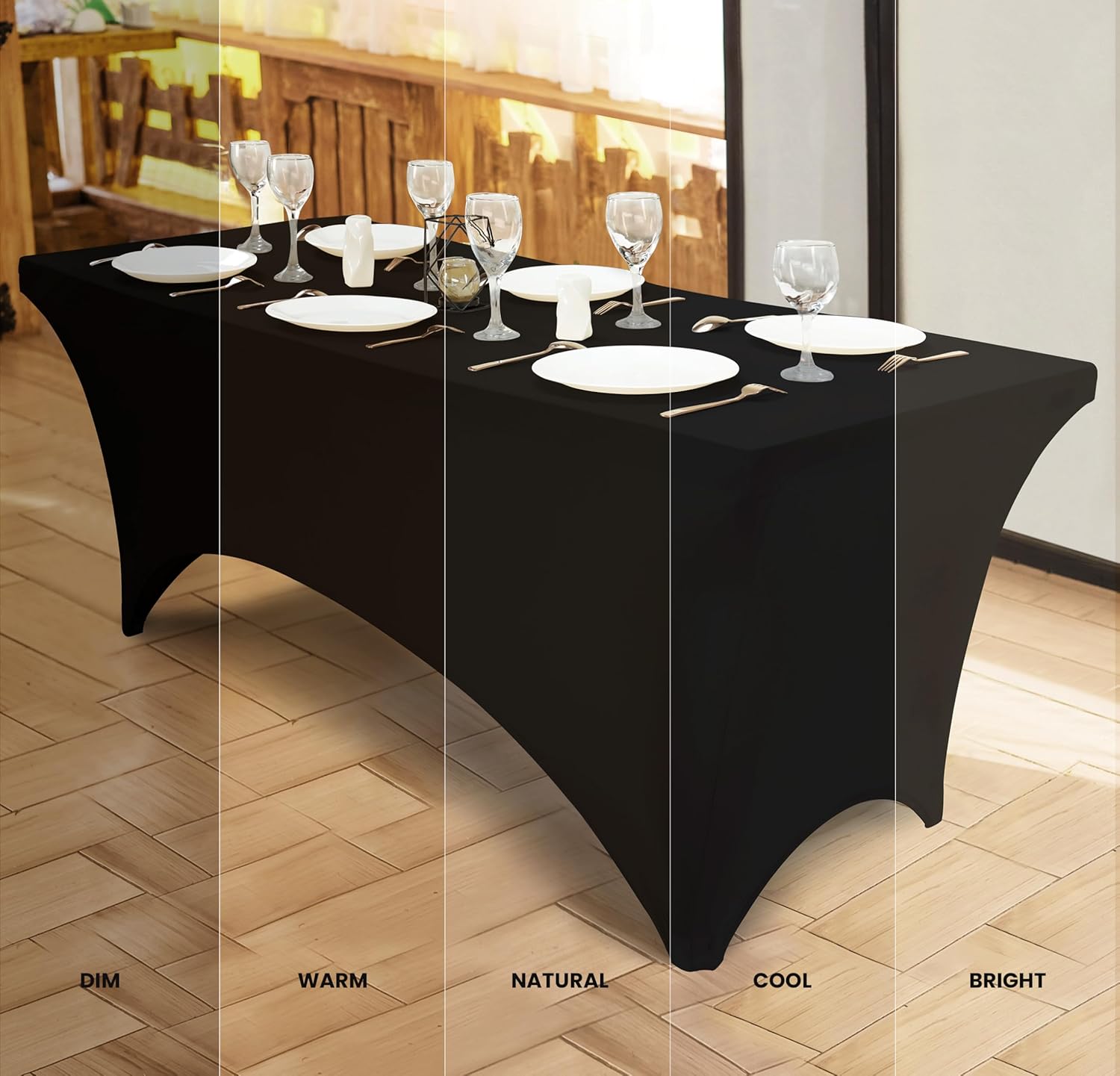 Utopia Kitchen - nappe extensible - 244 cm - polyester spandex, lavable, infroissable, lot de 2