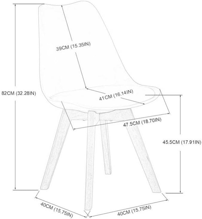 EGGREE - chaises scandinaves - bois hêtre, cuir PU, rembourrées, blanc/marron
