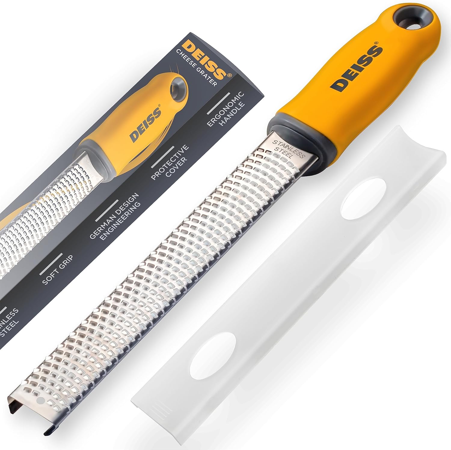 Deiss - PRO Zesteur Râpe manuelle inox - lame tranchante, lave-vaisselle