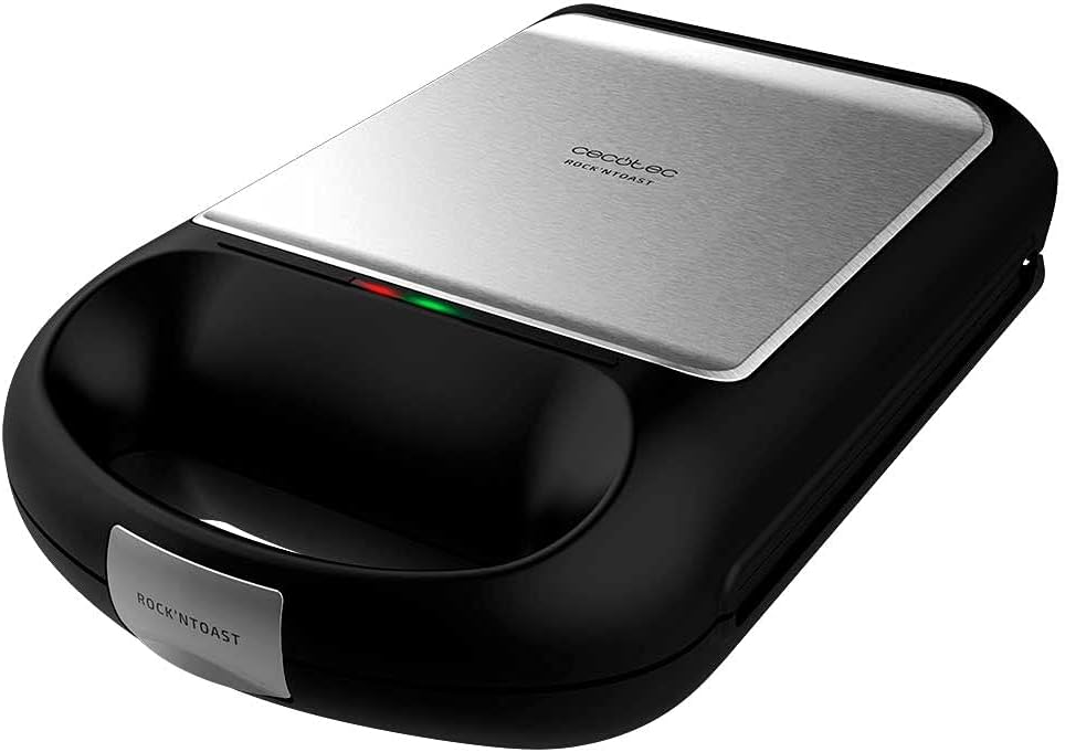 Cecotec - Rock’nToast Family - 4 sandwichs, 1500W, inox, antiadhésif