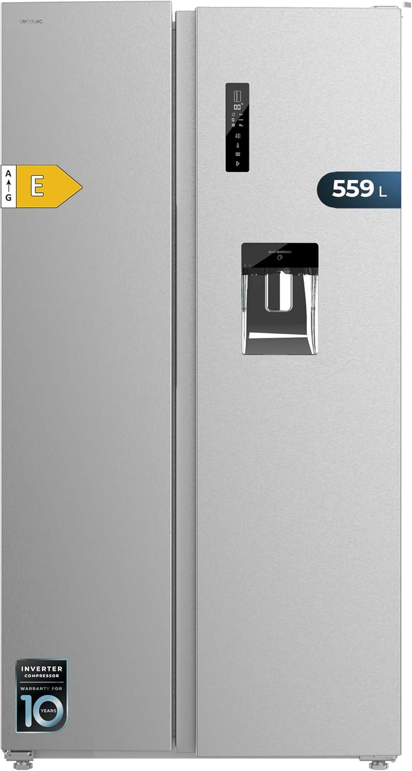 Cecotec - Bolero CoolMarket série - 177x90 cm - 559L, No Frost, Inverter, SBS 559 Inox E