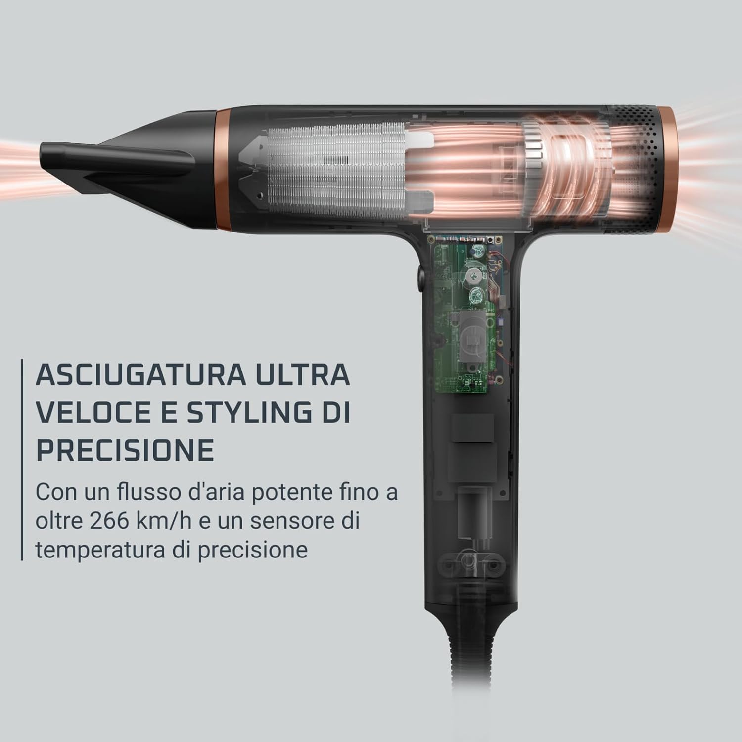Rowenta - Sèche-cheveux nano compact - design léger - ions, capteur de température, 3 réglages