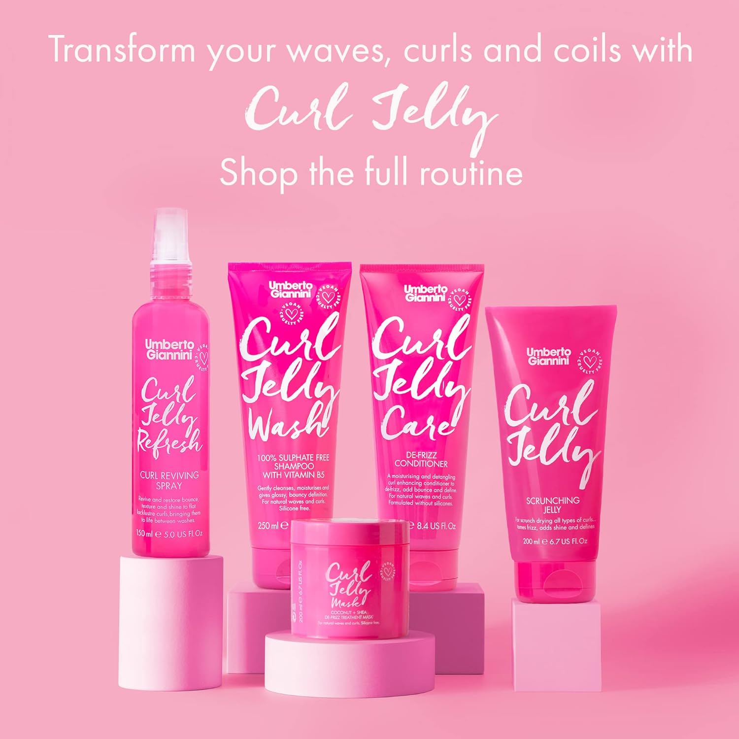 Umberto Giannini - Curl Styling Lauréats - 150/200ml - vegan, sans cruauté, brillance et rafraîchissement
