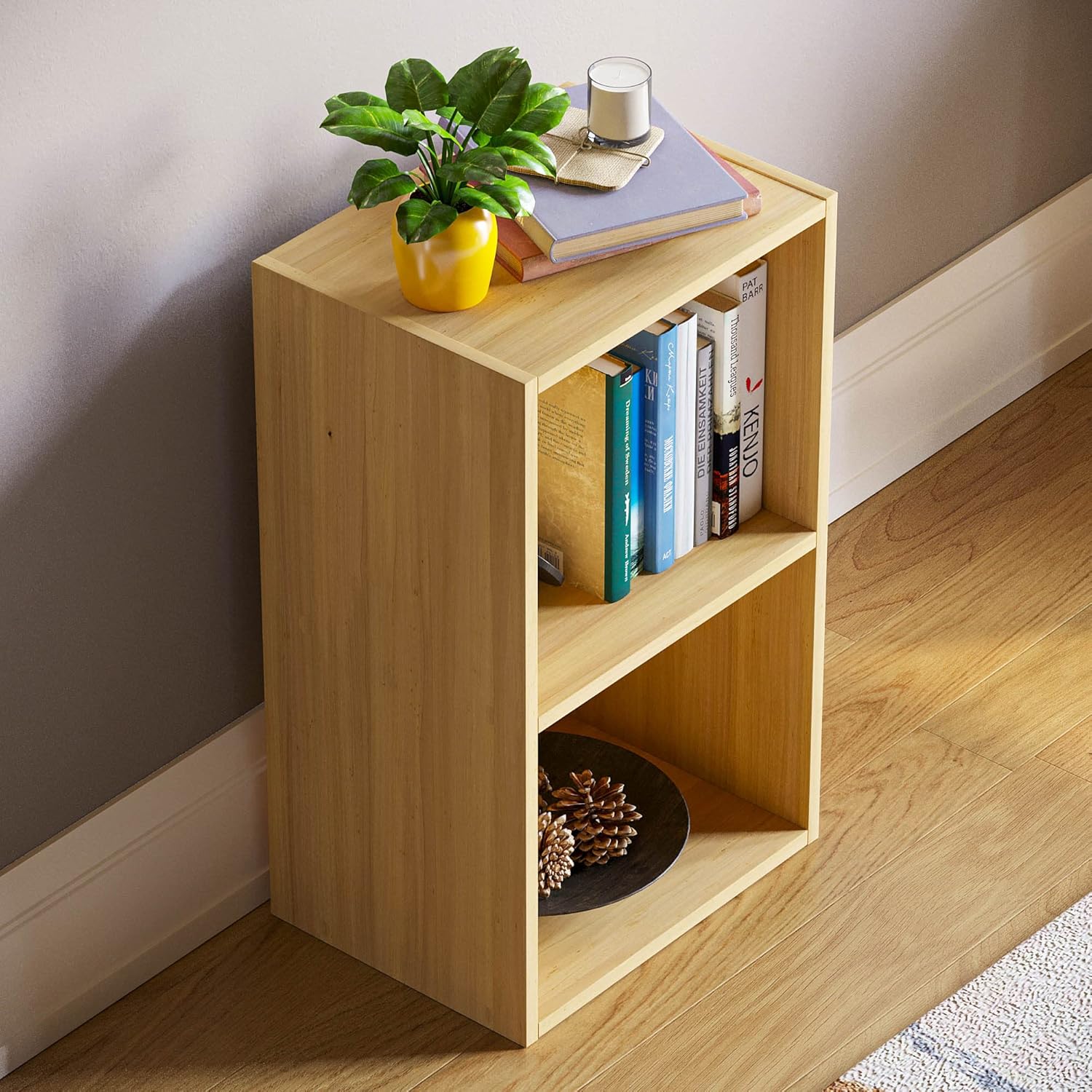 Vida Designs - Oxford 2 niveaux - 54x32x24cm - bibliothèque chêne, rangement compact