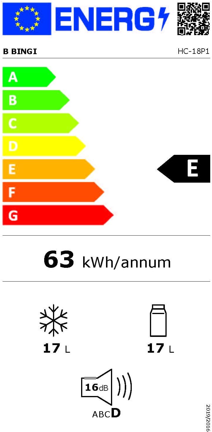 BINGI - Glacière électrique 18L - Refroidissement rapide, -18°C, 12V/24V/220V
