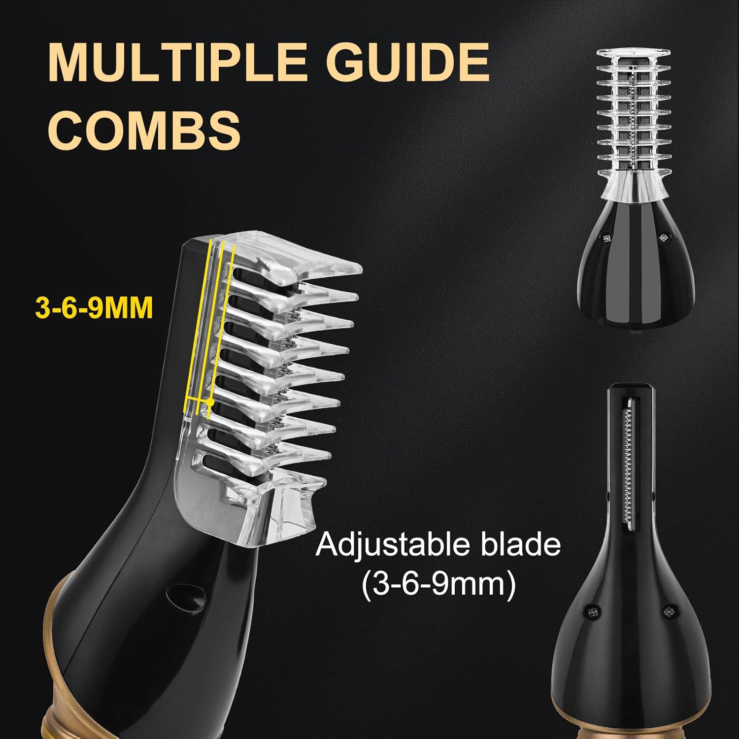 Tondeuse barbe homme – sans fil, rechargeable, lame en T, multi-usage, kit complet, idéal famille