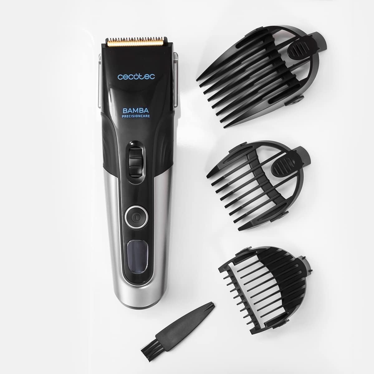 Cecotec - Bamba PrecisionCare - tondeuse 30mm, titane, sans fil, 90min, écran