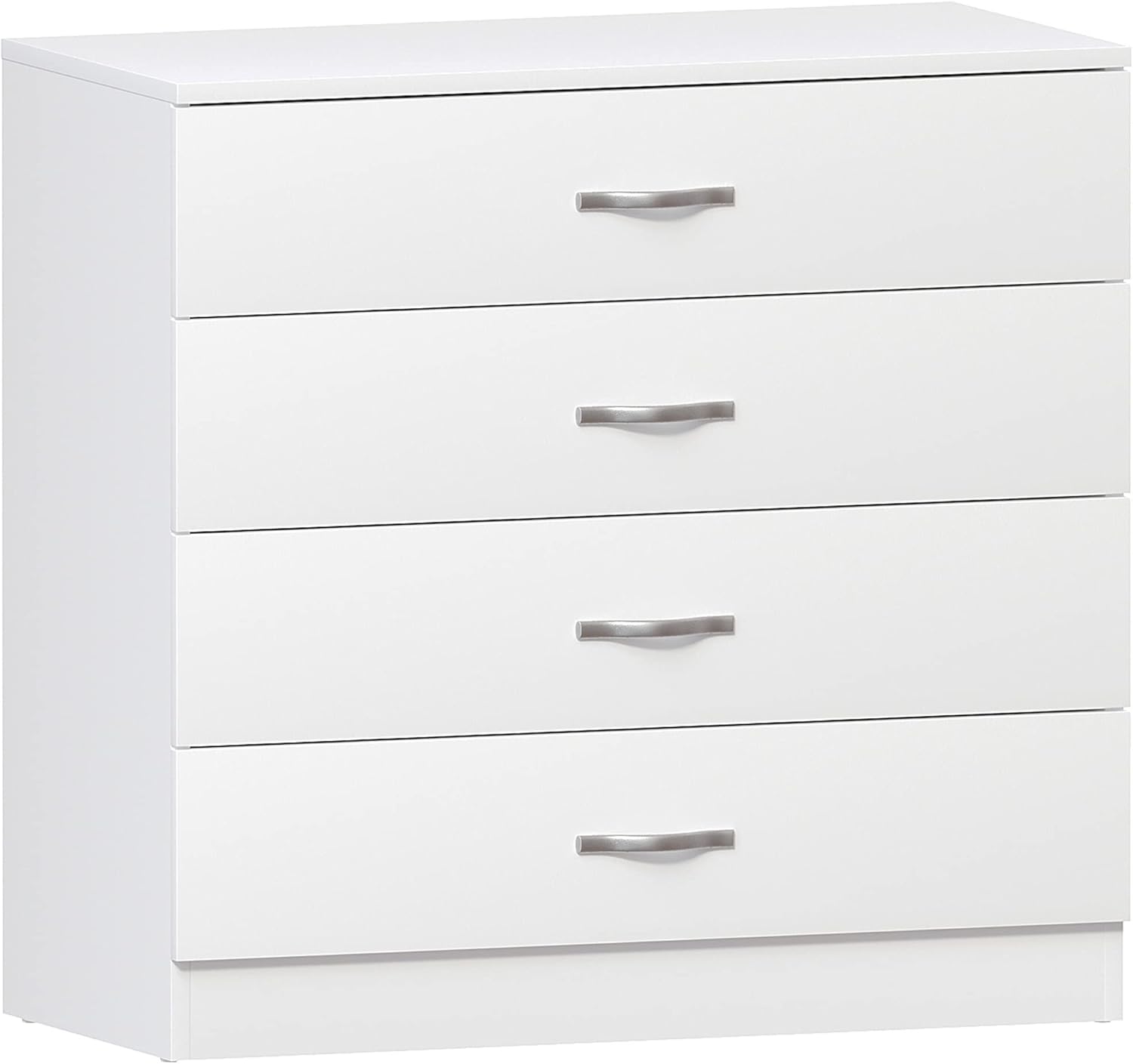 Vida Designs - commode 4 tiroirs - blanche - poignées métal, anti-déformation