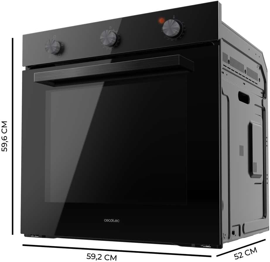 Cecotec - Bolero Hexa Glass Black - 77L, 2800W, vapeur, minuterie, C136000