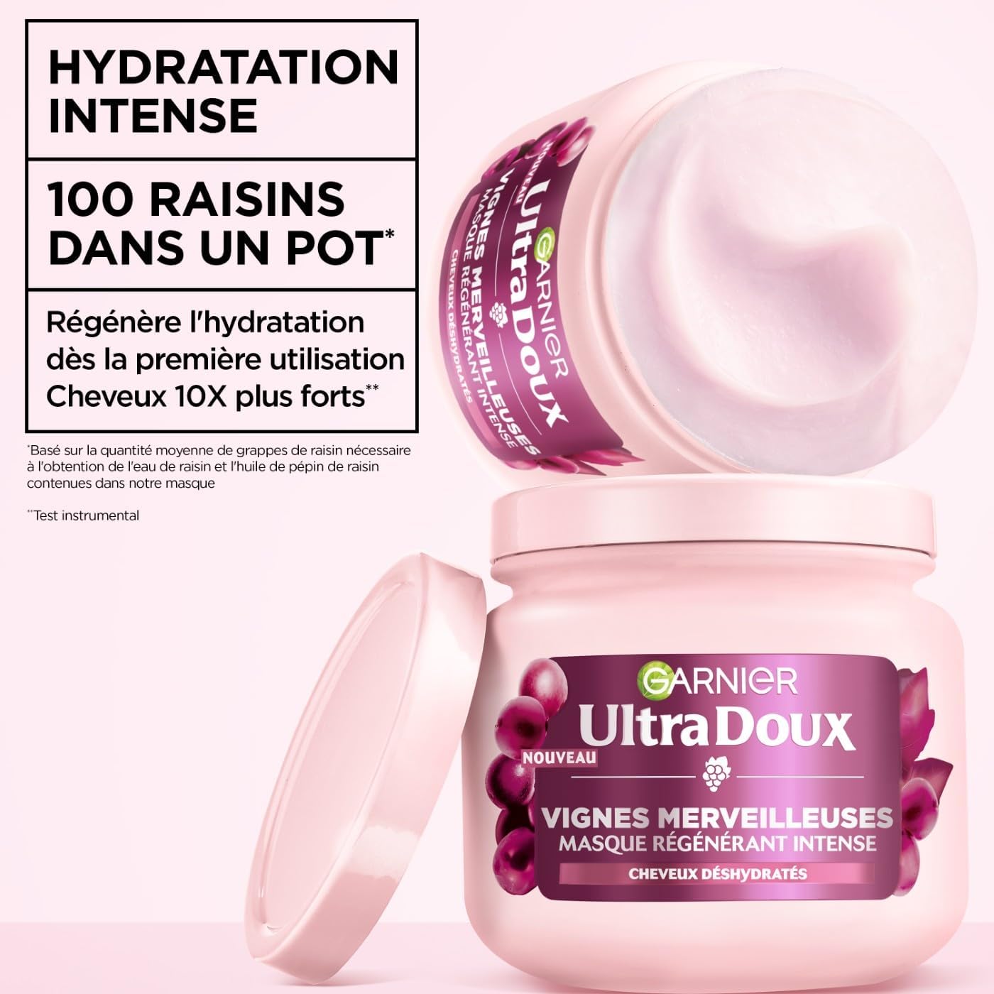 Garnier - Ultra Doux Vignes Merveilleuses - 340 ml - masque hydratant cheveux, huile de pépin de raisin