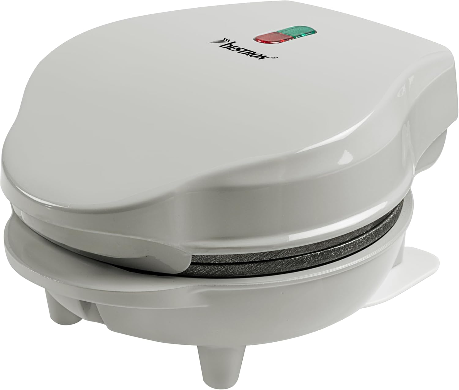 Bestron - Mini gaufrier rétro gris - compact - revêtement antiadhésif