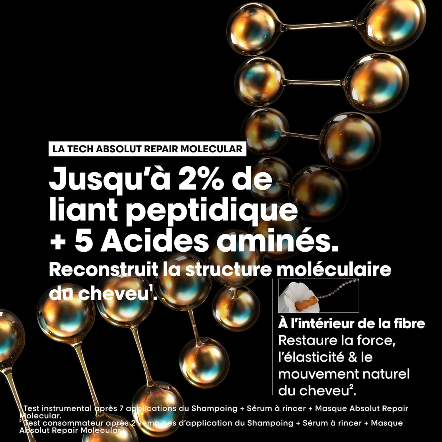 L'Oréal Professionnel - Absolut Repair Molecular - routine réparatrice cheveux abîmés, nourrissant et renforçant