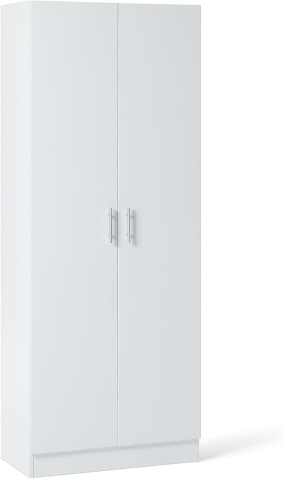 melyano Basics - armoire de rangement cuisine - 60x31,5x152,5 cm - 2 portes, étagères ajustables
