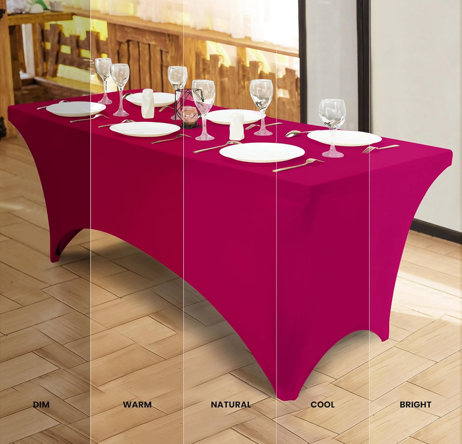 Utopia Kitchen - nappes élasthanne lot de 2 - 183x76x76cm - ajustées lavables et extensibles