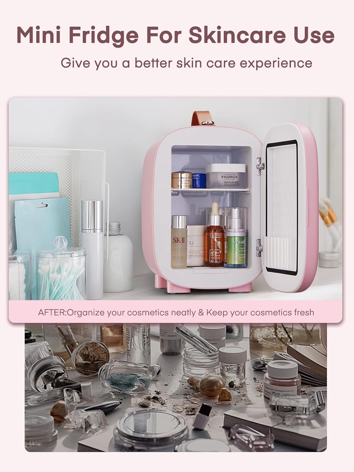FOHERE - Mini Frigo 5L - compact, silencieux, portable - idéal chambre