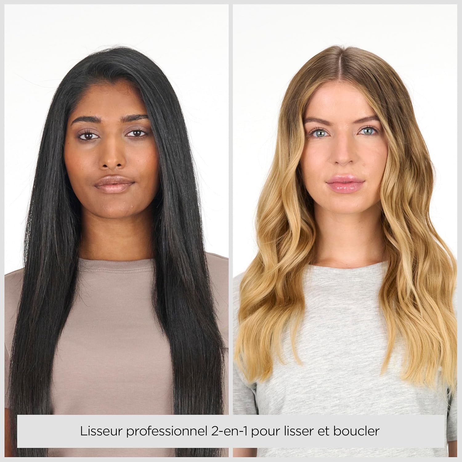 BaByliss - Straight And Curl Brilliance - plaques titane, ionique, 5 températures, chauffe rapide - ST482E