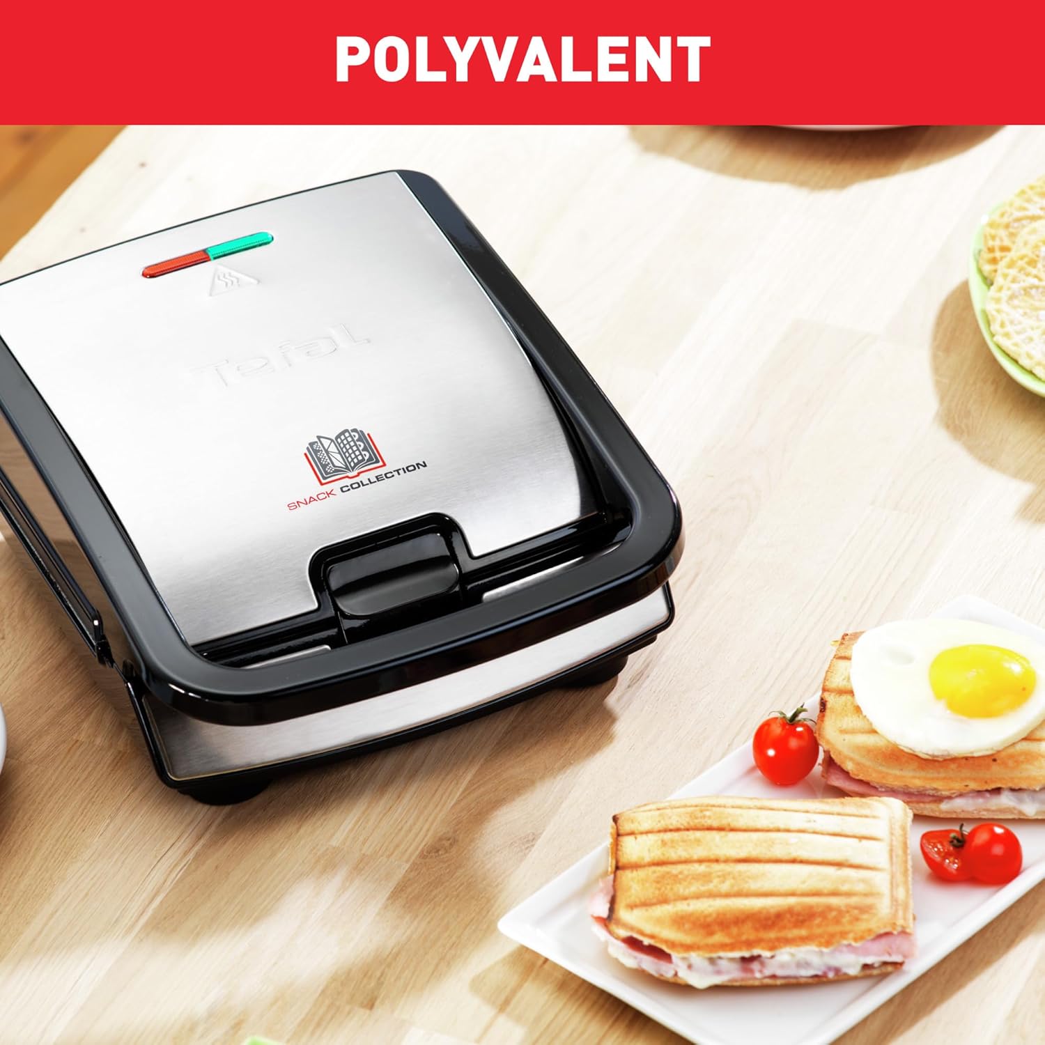Tefal - Snack Collection - plaques amovibles, 4 coffrets, antiadhésif, facile à ranger - SW854D16