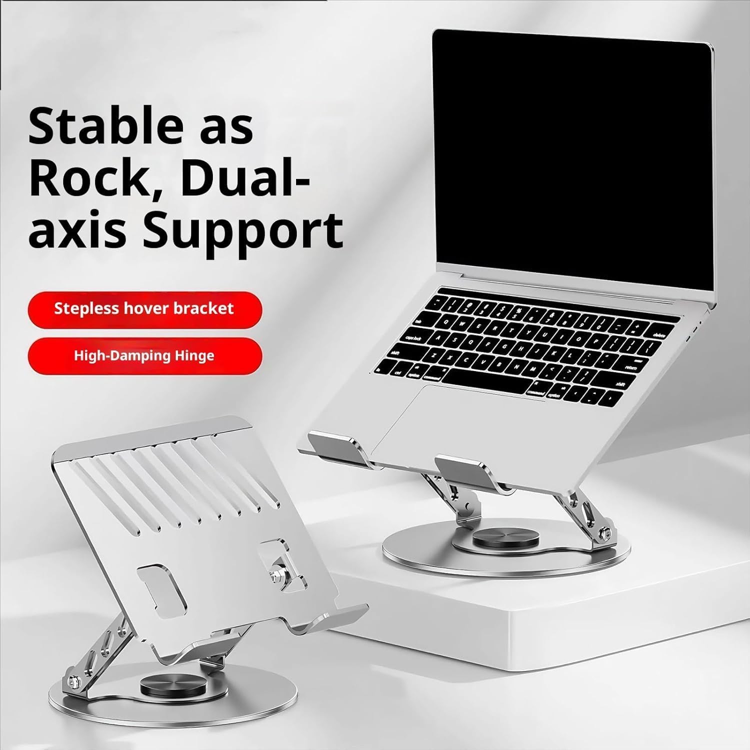 Support ordinateur portable - pliable, hauteur réglable, 10-17 pouces, compatible MacBook, iPad, Lenovo, HP