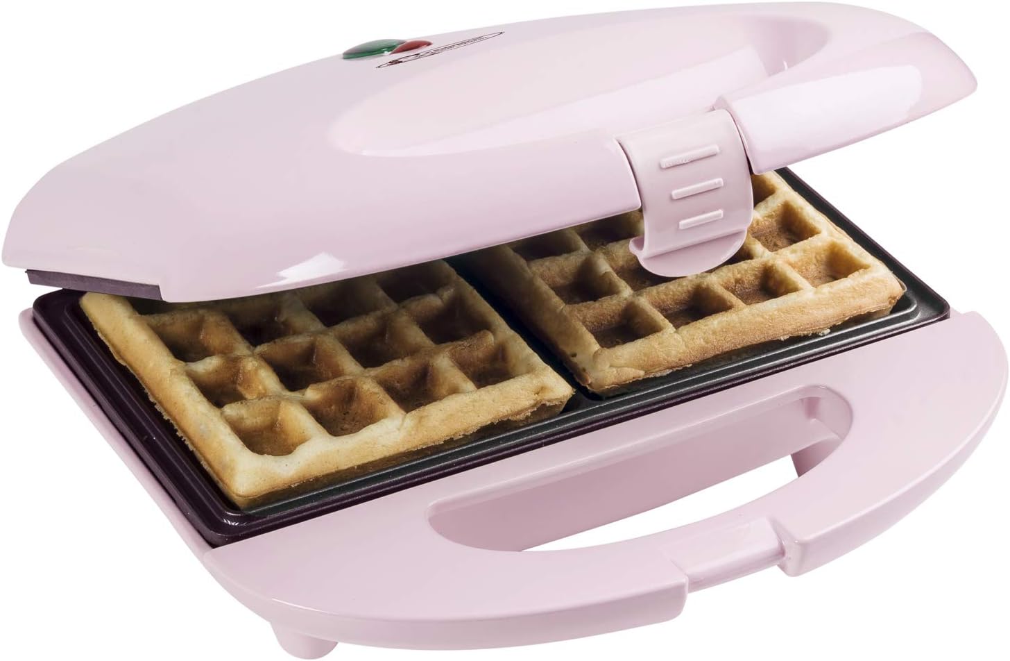 Bestron - Gaufrier rétro, 700W, antiadhésif, rose, gaufres Bruxelles