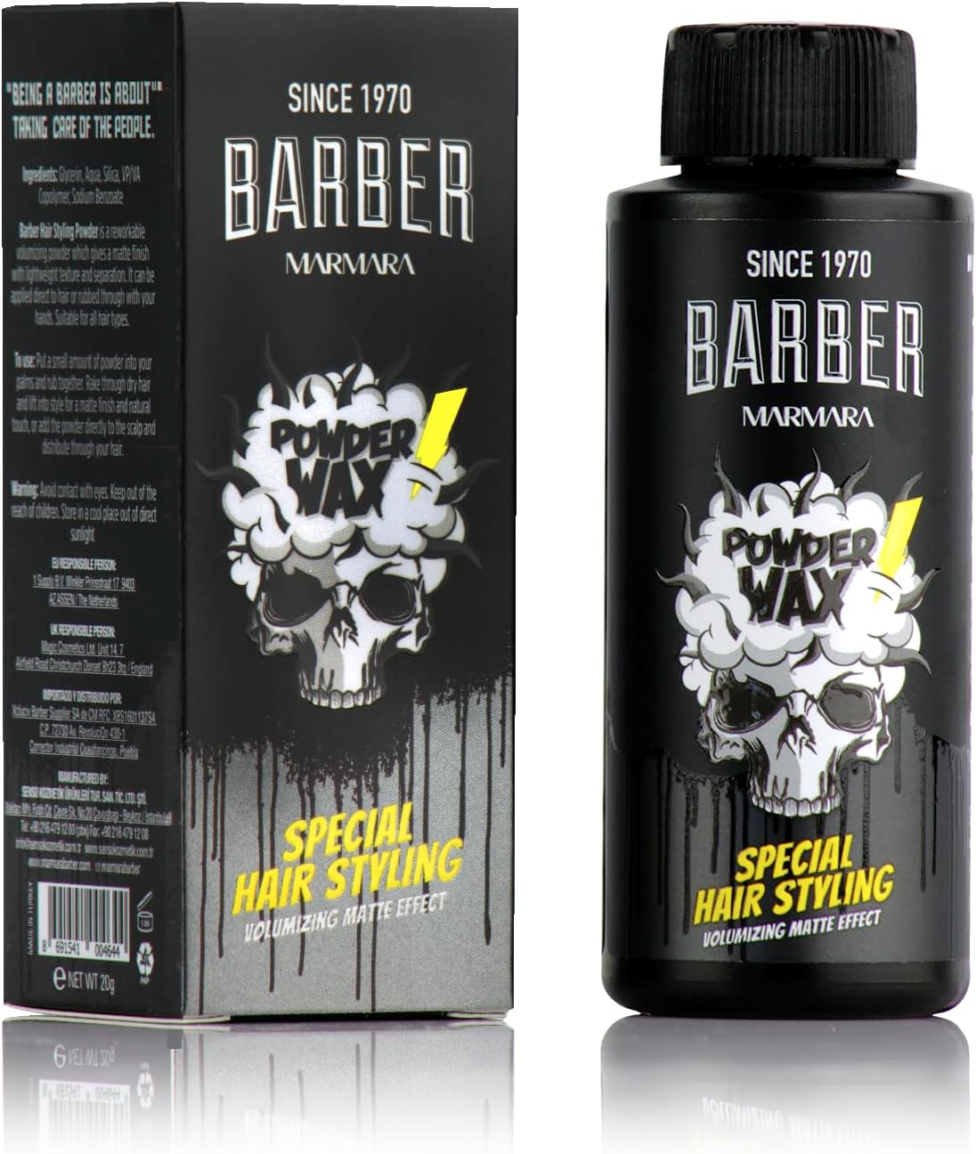 Barber Marmara - poudre coiffante - 20g - texture matte, volume cheveux