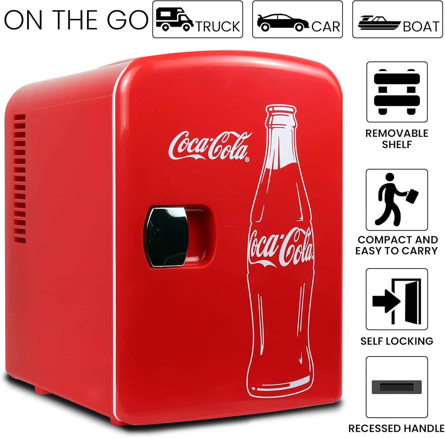 Koolatron - Mini frigo 4L - 6 canettes, silencieux, portable