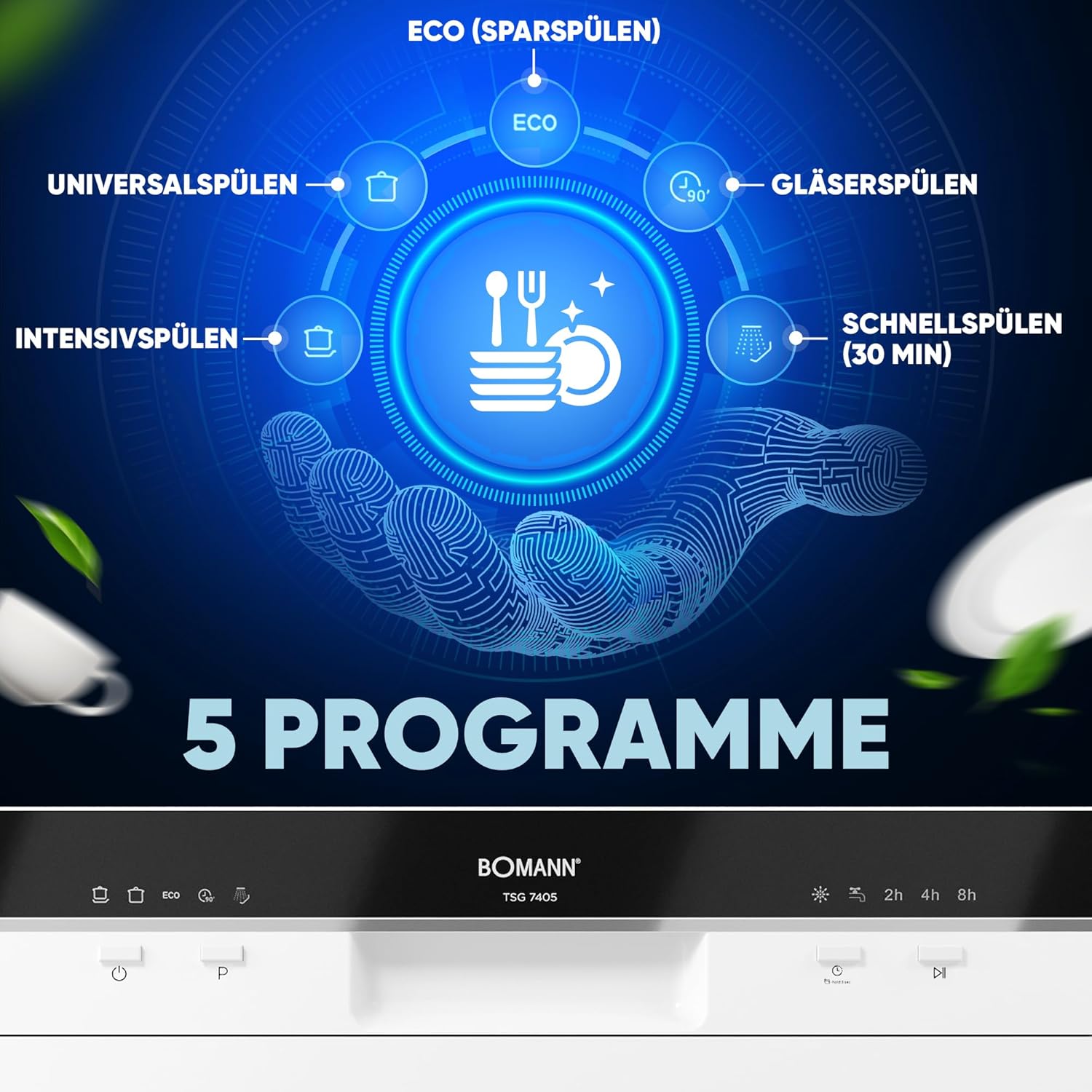 Bomann - l- 6 réglages, 5 programmes, LED, ouverture auto