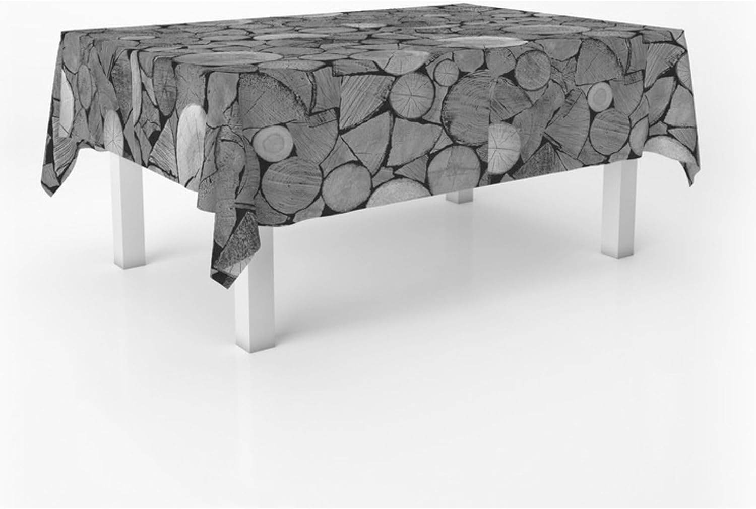 Nappe en toile cirée - rectangulaire 100x140 cm - grise, anti-taches, imperméable