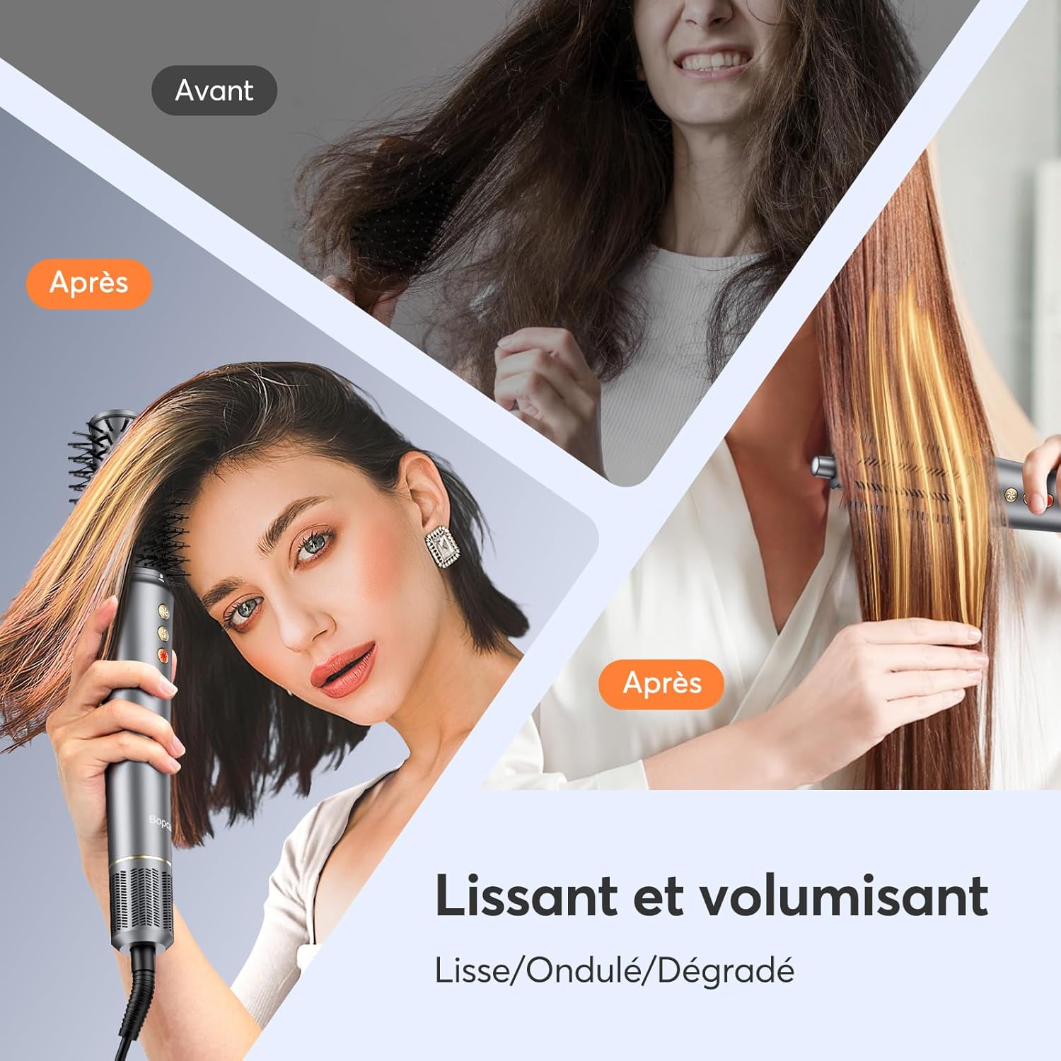 Bopcal - Hair Styler 5 en 1 - 110000 RPM - Fonction ionique, boucle automatique