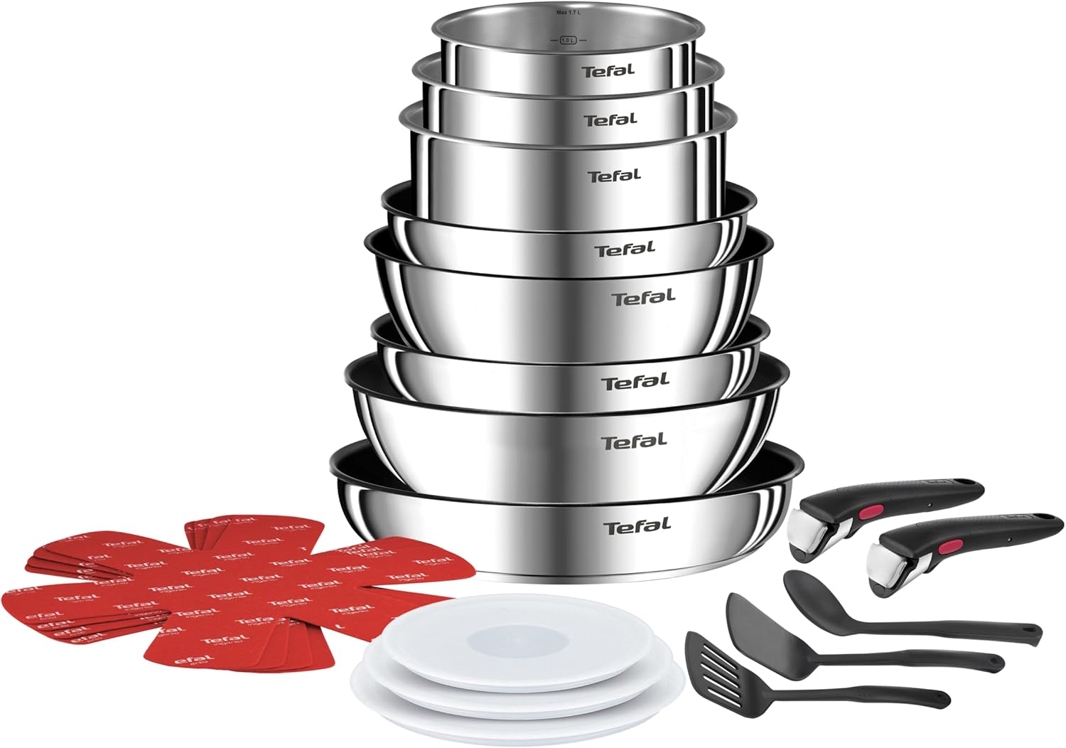 Tefal - Ingenio Emotion - batterie 20 pièces, induction, poignées amovibles, L897SK04