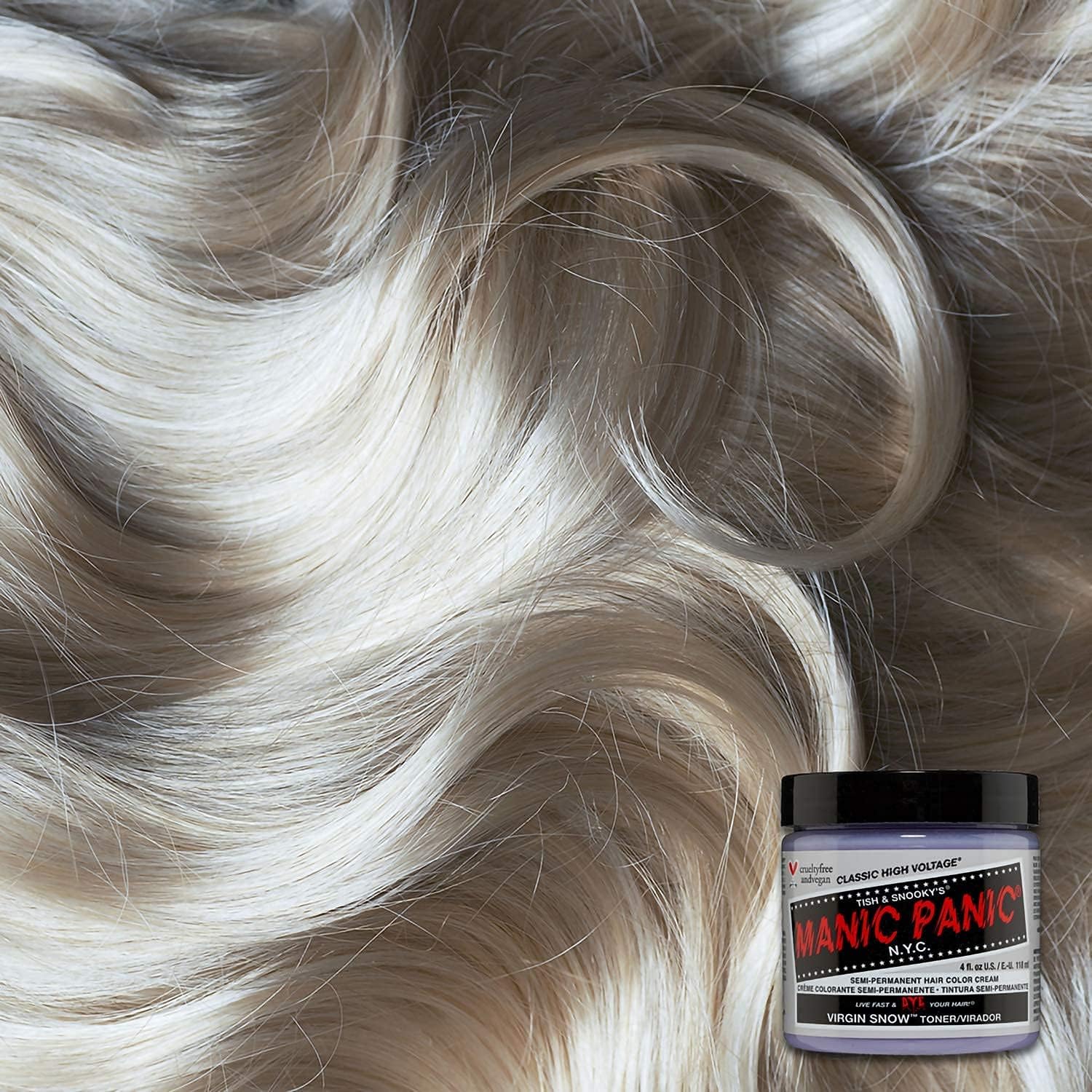 Manic Panic - Virgin Snow Classic Creme - 118ml - Vegan, semi-permanent, cruelty free